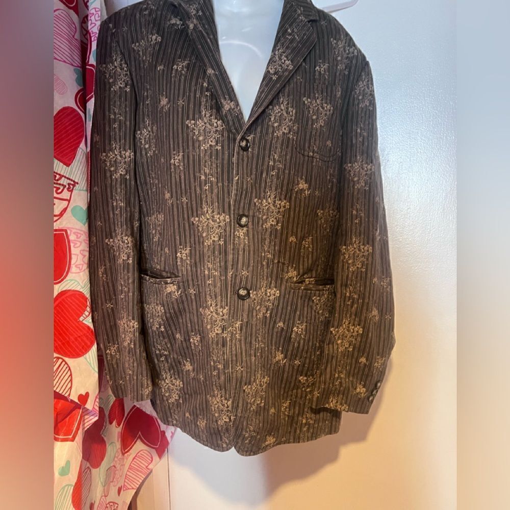 Cinque blazer floral sports coat classy dress suit jacket